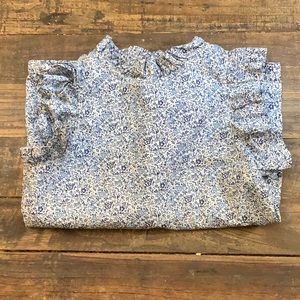 Mabo girls size 6/7 blue floral blouse